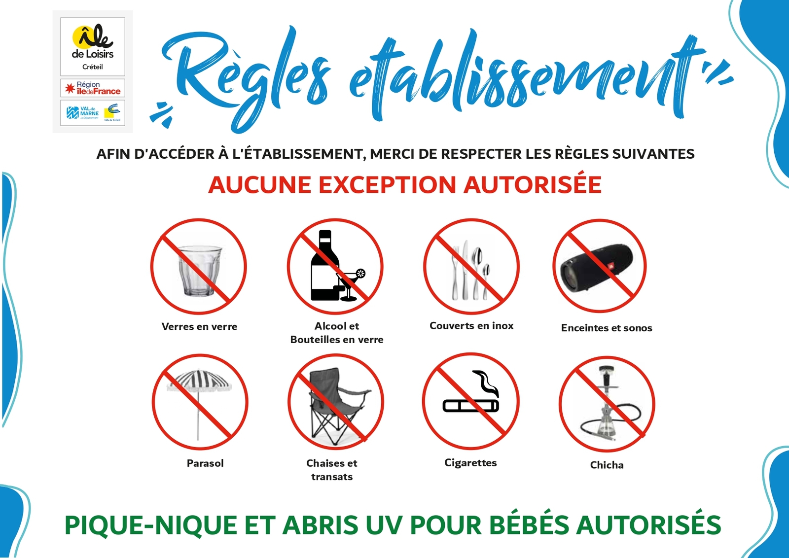 Regles établissement